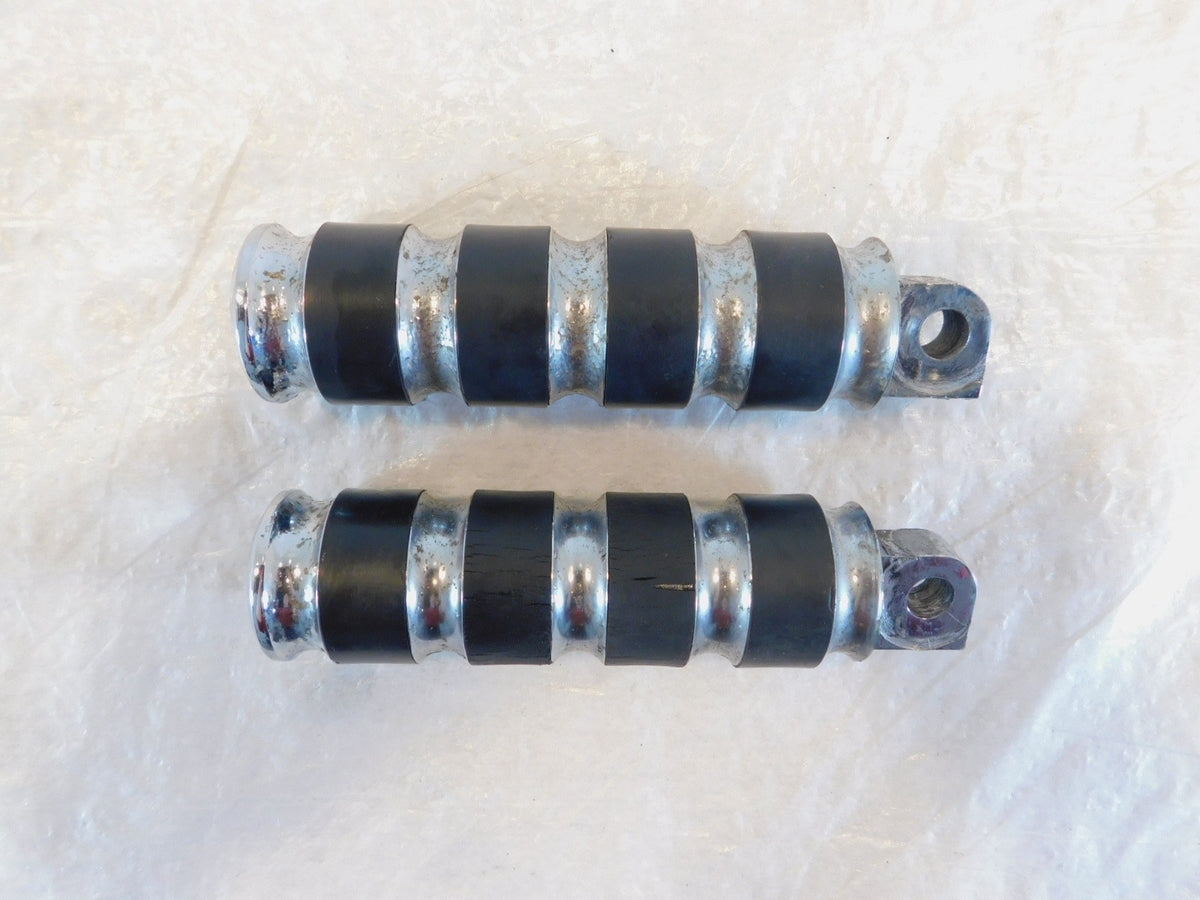 Pair Harley Touring FXR Dyna Sportster & Softail Black ISO Peg Footpeg Footrests - C3 Cycle
