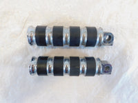 Pair Harley Touring FXR Dyna Sportster & Softail Black ISO Peg Footpeg Footrests - C3 Cycle