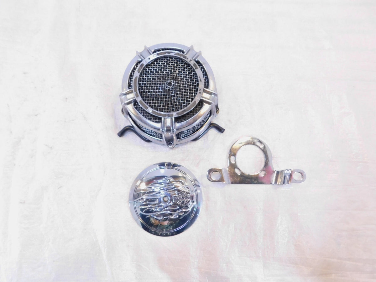 Harley Davidson Electra Glide Dyna & Softail Chrome Air Intake Filter Cleaner - C3 Cycle