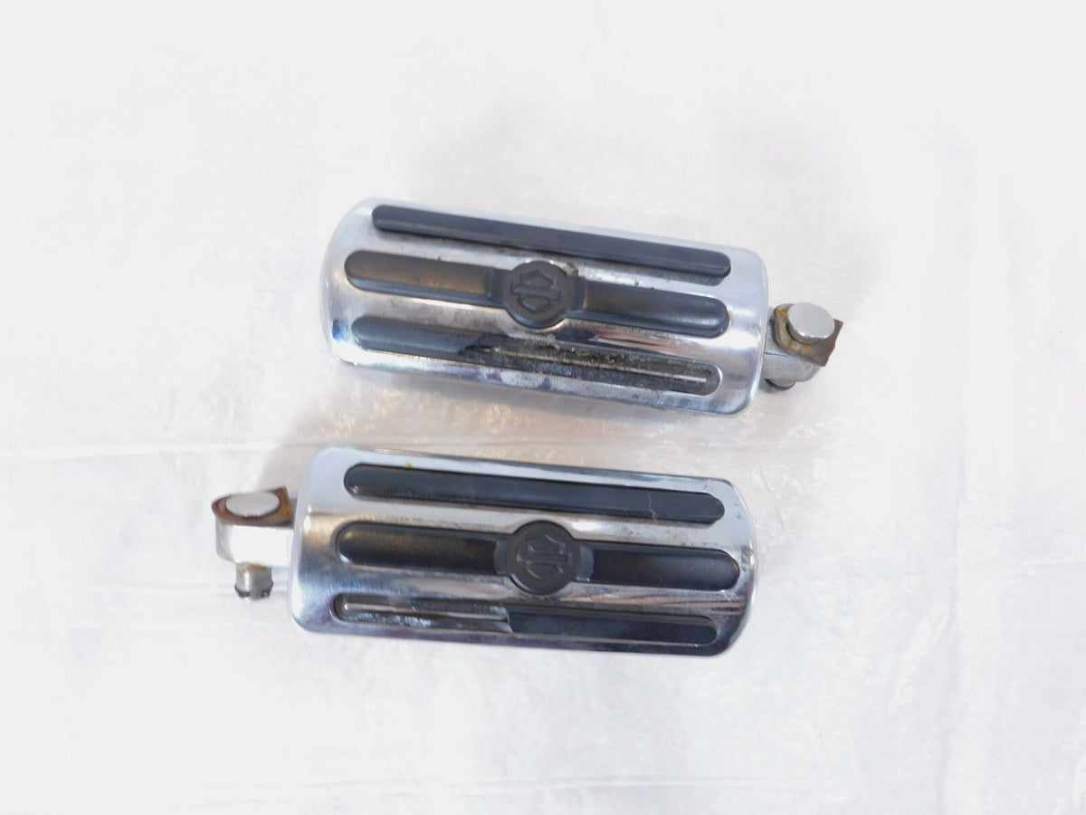 Harley Touring FXR Dyna Sportster & Softail Chrome & Rubber Footpegs Footrests