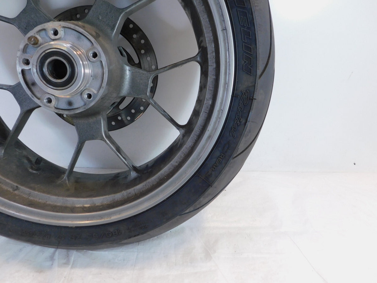2007 2008 2009 Aprilia Shiver 750 SL750 Gray Rear Wheel Rim & Brake Rotor - C3 Cycle