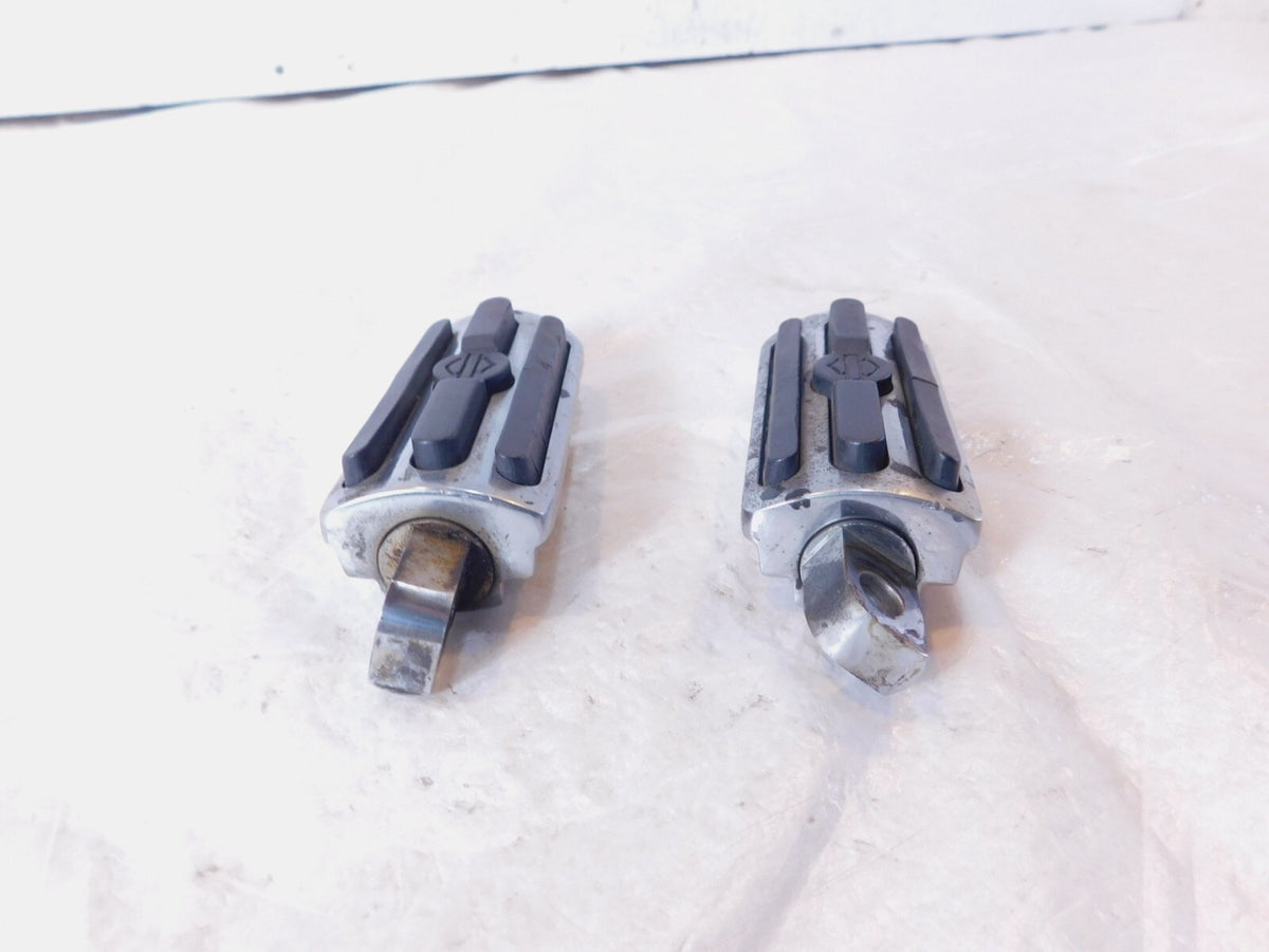 Harley Touring FXR Dyna Sportster & Softail Chrome & Rubber Footpegs Footrests