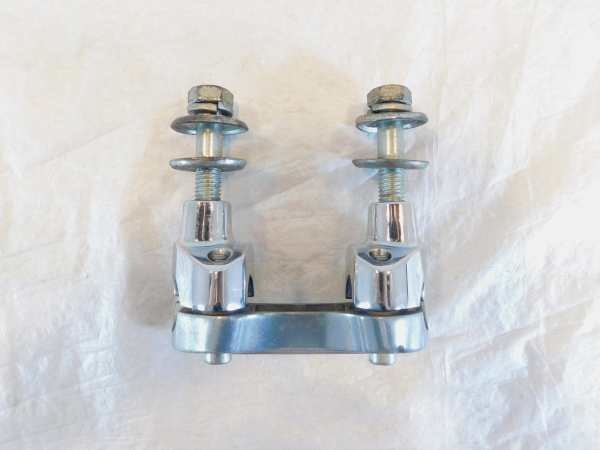2004 Harley Davidson Dyna FXDL Low Rider Chrome Handlebar Mount Clamp Brackets - C3 Cycle