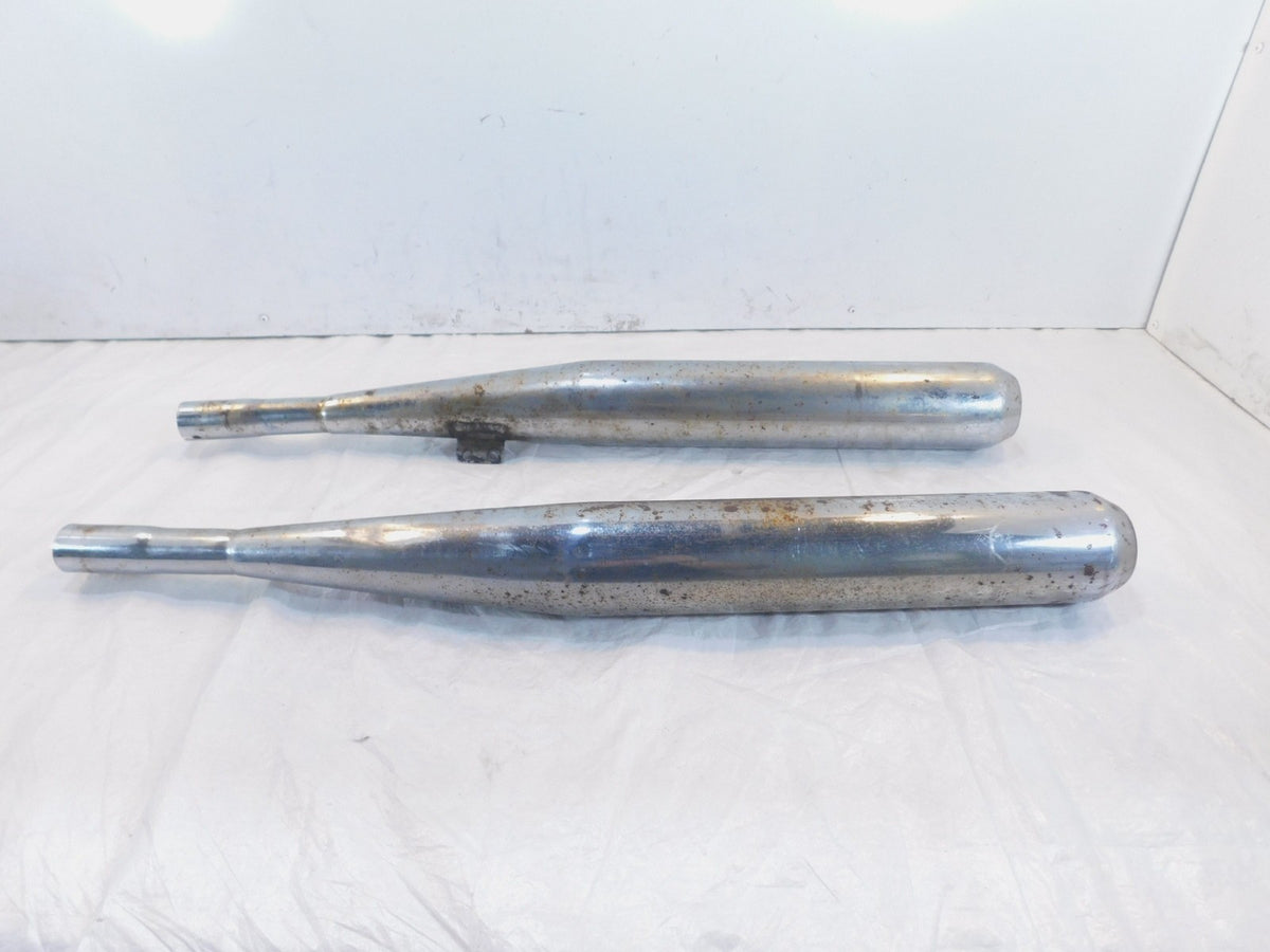 Pair BMW Airhead R50/5 R60/5 R75/5 Chrome Left/Right Exhaust System Mufflers - C3 Cycle