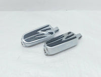 Harley Touring FXR Dyna Sportster & Softail Chrome & Rubber Footpegs Footrests - C3 Cycle