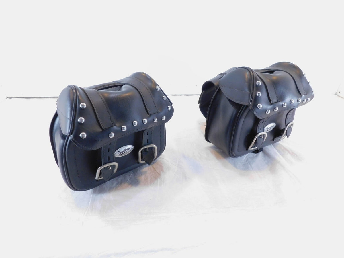 Yamaha Virago 1100 XV1100 Saddlemen Rear Black Dual Luggage Container Saddlebags - C3 Cycle