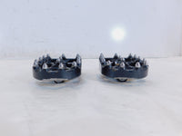 Harley Touring FXR Dyna Sportster & Softail Single Black Metal Footpeg Footrests - C3 Cycle