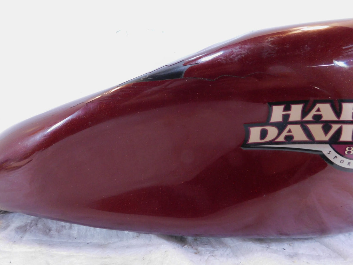 *Dented* Harley Davidson Sportster 883 1200 Red Fuel Gas Petrol Tank Reservoir - C3 Cycle