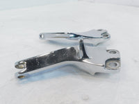 Pair Harley Dyna Wide Glide Street Bob Chrome Rear Passenger Footpeg Brackets - C3 Cycle
