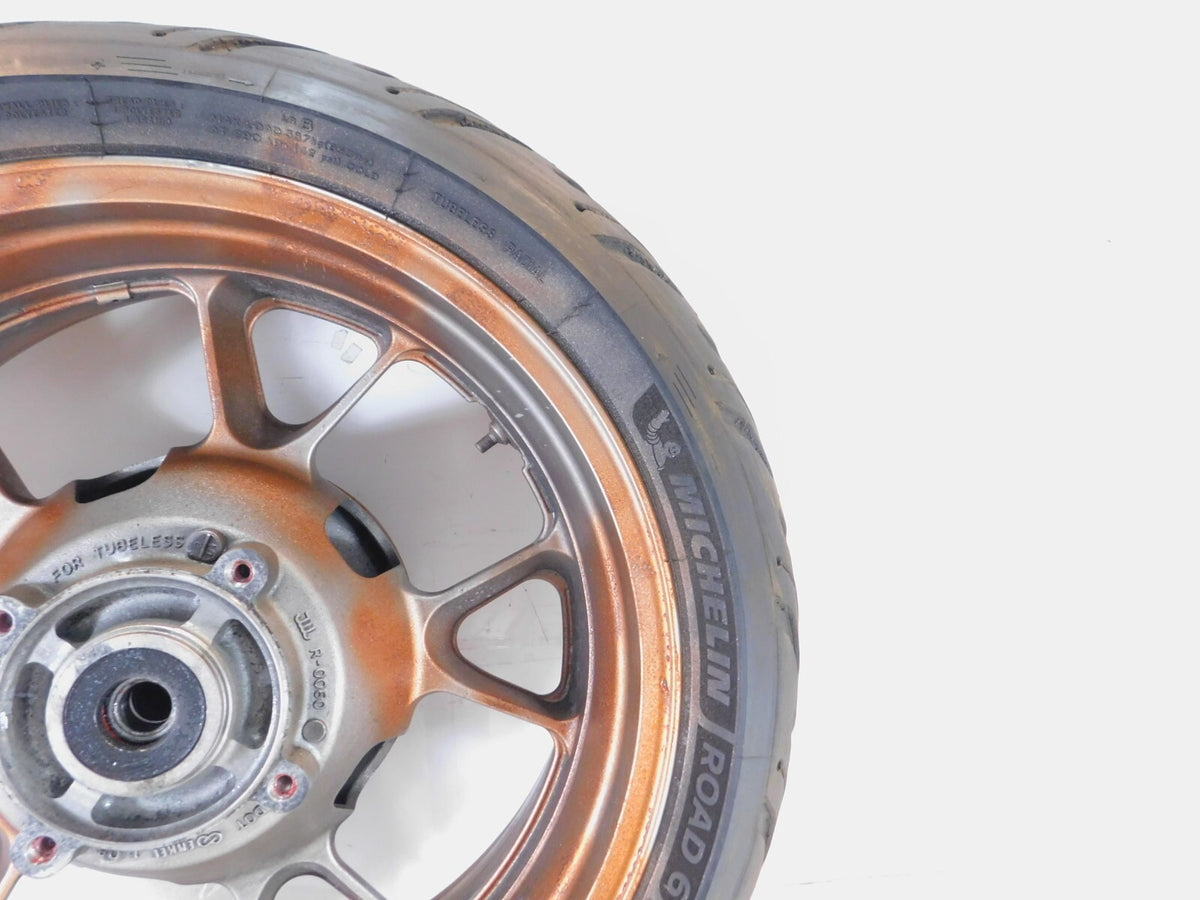 2008 2009 2010 2011 Kawasaki Concours 14 ABS Silver Rear Wheel Rim & Tire - C3 Cycle
