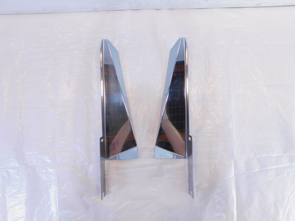 Harley Davidson Touring Electra Glide Chrome Front Fork Air Deflector Brackets - C3 Cycle