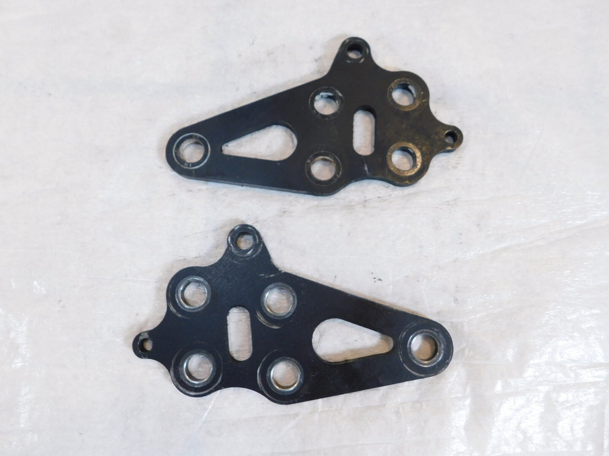 Pair Black 2008-2016 Polaris Victory Vision Engine Motor Mount Rear Brackets - C3 Cycle