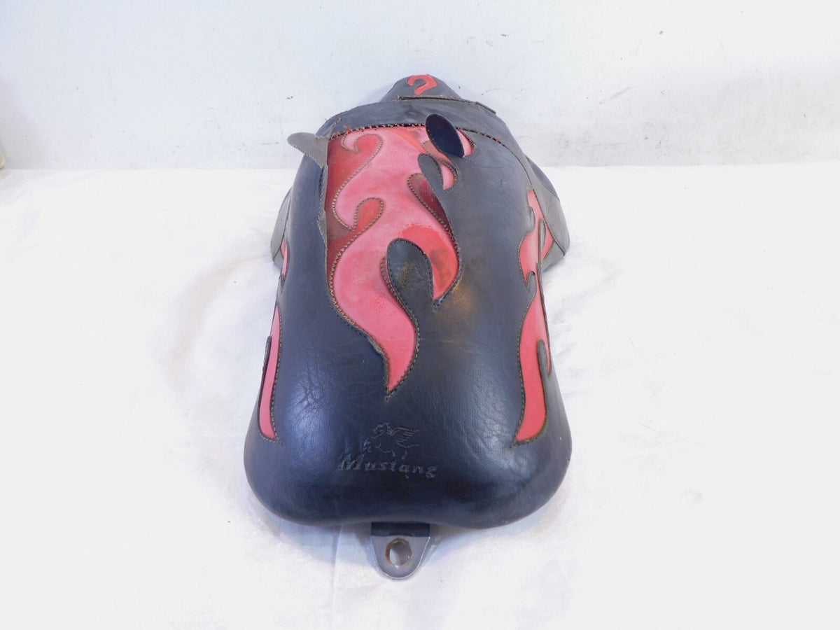 Harley Davidson Sportster 883 1200 Mustang Flames Front & Passenger Rider Seat - C3 Cycle