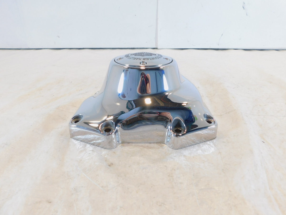 Harley Twin Cam Touring Softail Dyna Chrome Logo Right Engine Cam Gear Cover - C3 Cycle