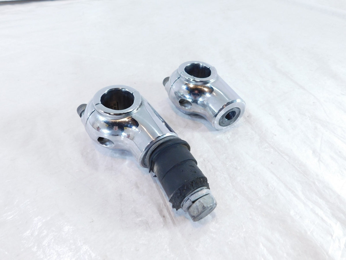2007-2010 Harley Davidson Softail Custom FXSTC Chrome Handlebar Risers & Clamps - C3 Cycle