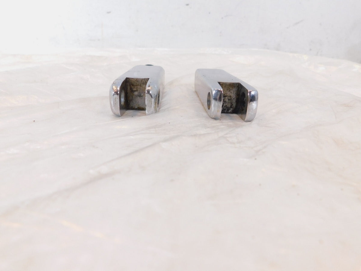 Harley EVO FXR EVO Dyna Chrome Front Highway Footpeg Peg Mount Clevis Brackets - C3 Cycle