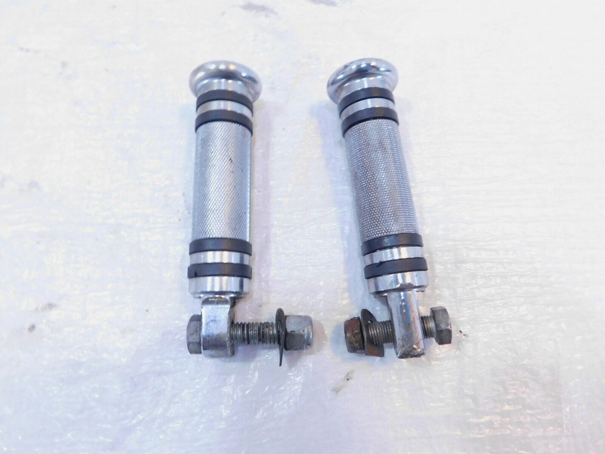 Harley Touring FXR Dyna Sportster & Softail Chrome & Band Footpegs Footrests - C3 Cycle