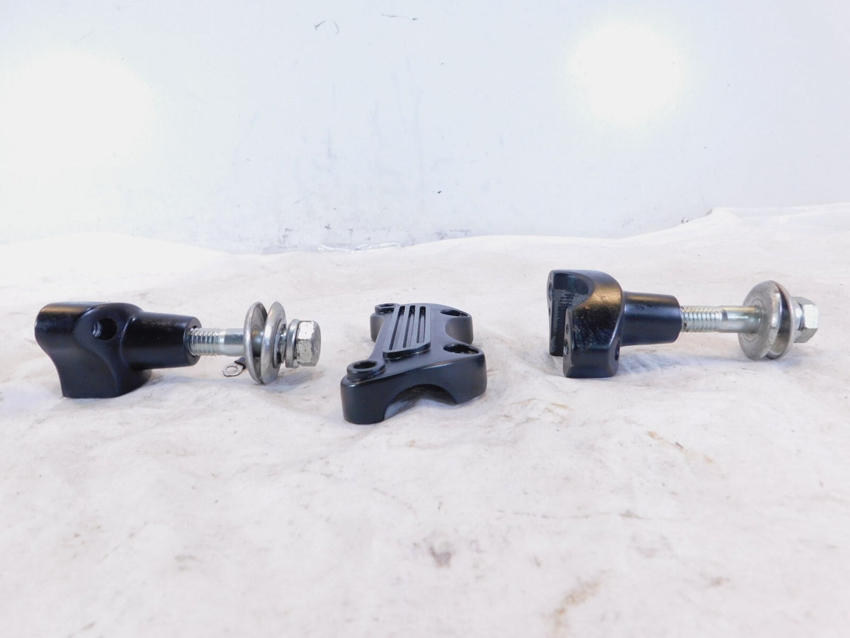 Harley Davidson Sportster 883 & 1200 & Dyna Black Handlebar Bar Riser Clamps - C3 Cycle