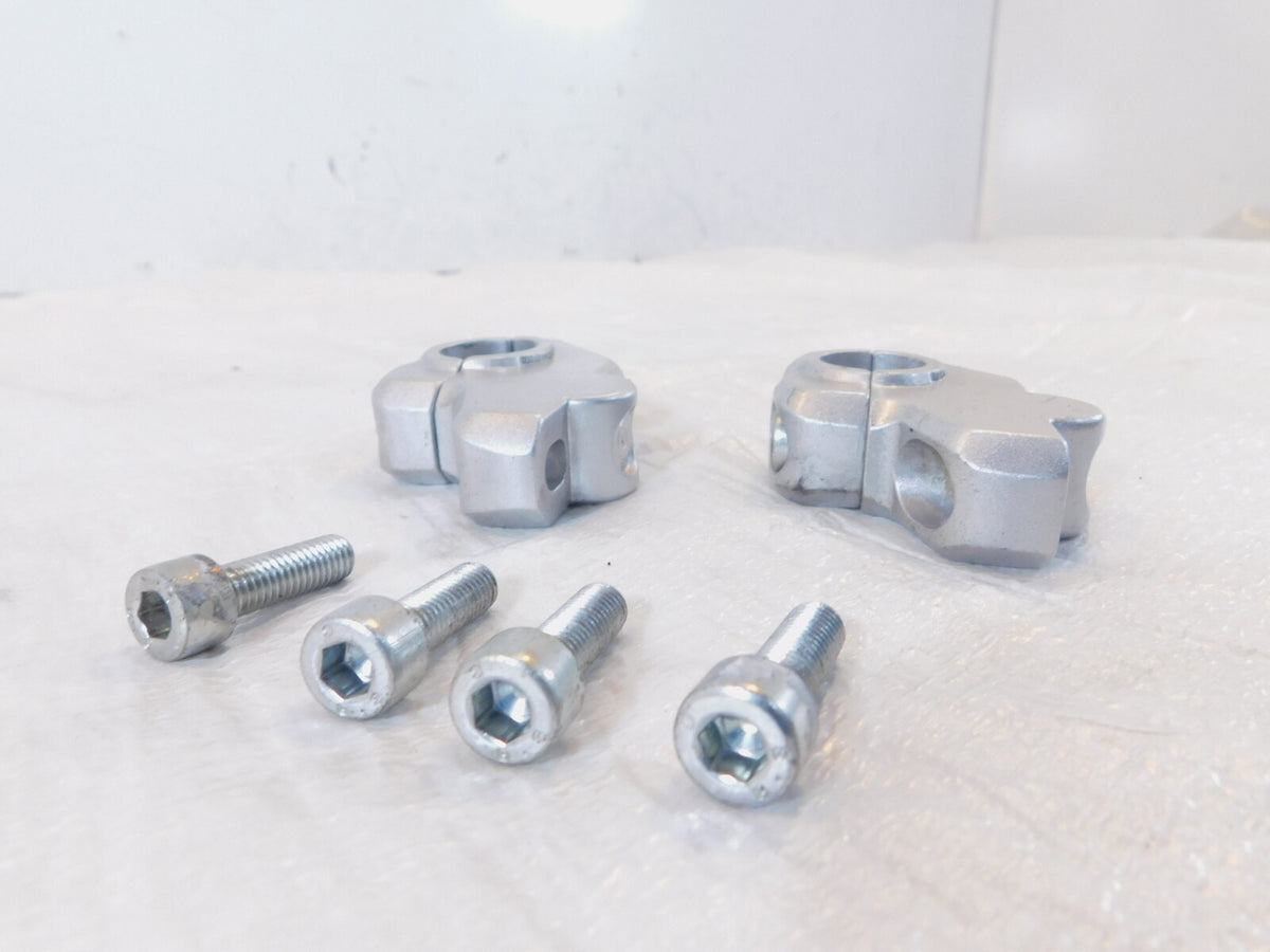 2006-2013 BMW F800ST Silver Bar Back Handlebar Riser Mount Bracket Clamps - C3 Cycle