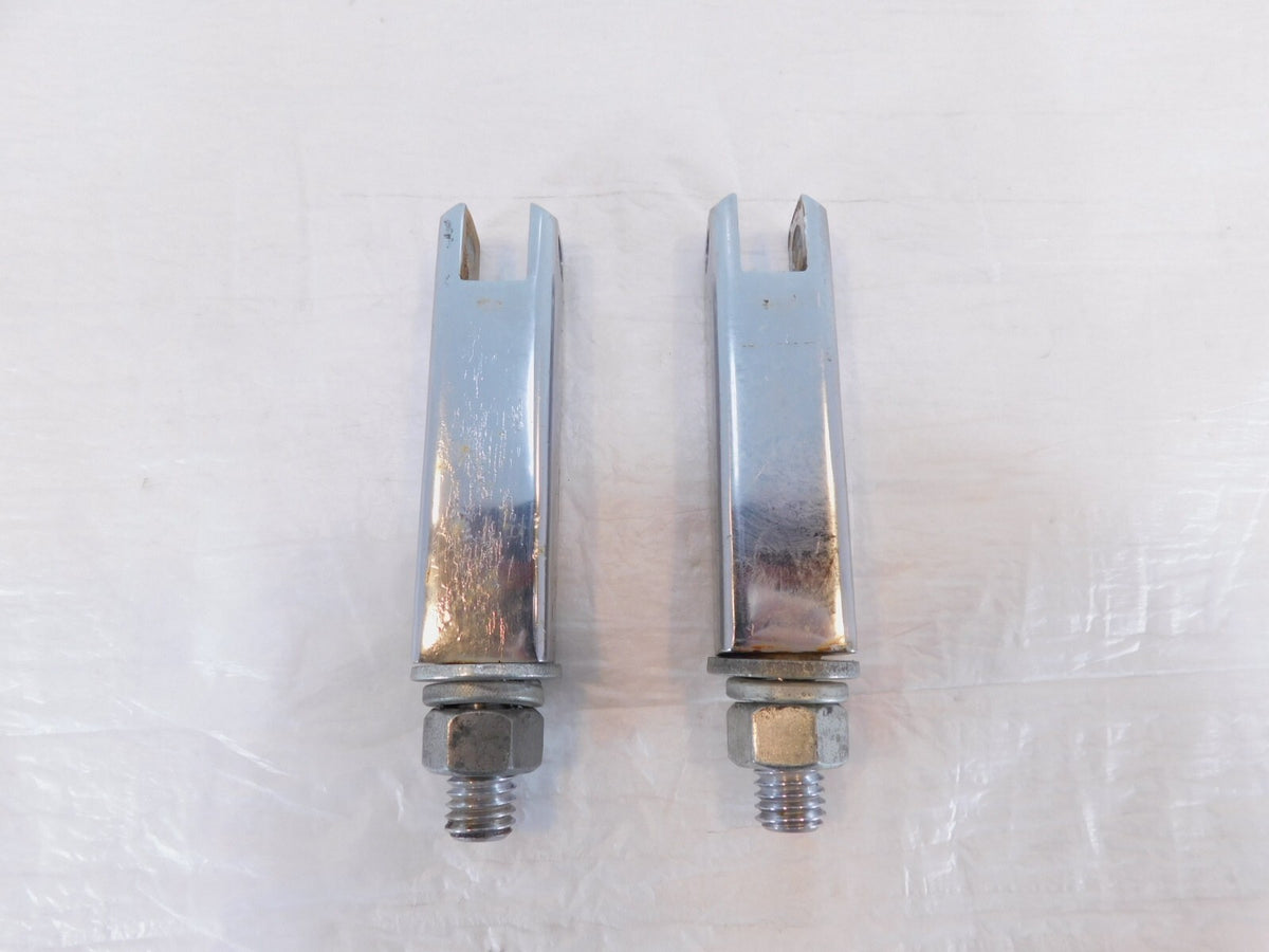 Harley EVO FXR EVO Dyna Chrome Front Highway Footpeg Peg Mount Clevis Brackets - C3 Cycle