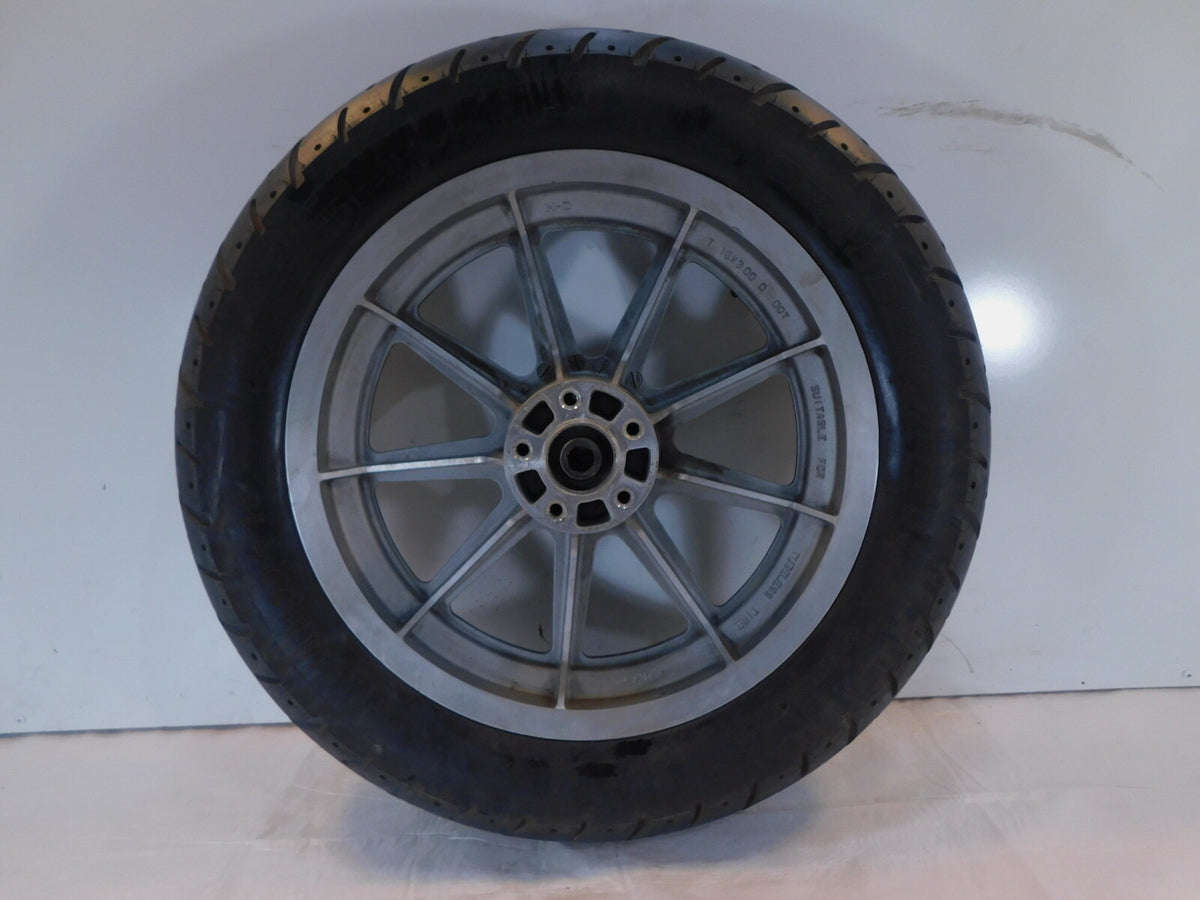 Harley Davidson Dyna Softail Sportster 883 1200 Silver Cast Rear Tire Wheel Rim - C3 Cycle