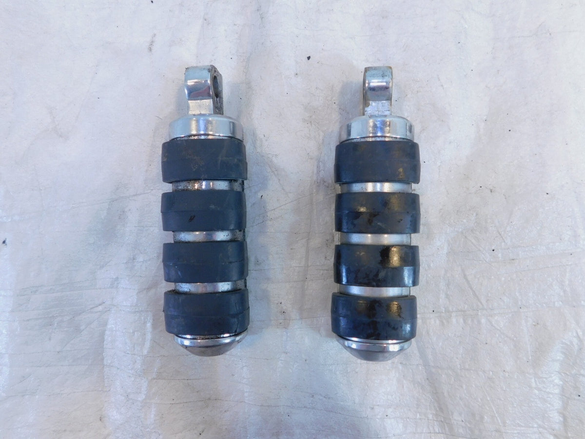 Harley Touring Dyna Sportster & Softail ISO Chrome & Rubber Footpeg Footrests - C3 Cycle