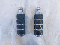 Harley Touring Dyna Sportster & Softail ISO Chrome & Rubber Footpeg Footrests - C3 Cycle