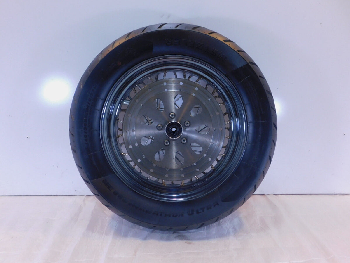2000 2001 2002 & 2003 Indian Gilroy Scout Chrome Laced Rear Wheel Rim - Bent - C3 Cycle