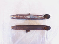 Harley Davidson Sportster 883 & 1200 Chrome Slash Out Cut Exhaust Pipe Mufflers - C3 Cycle