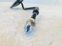 Harley Davidson FXR & Softail & Dyna & Sportster Black Left Rear View Mirror