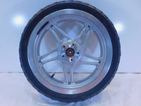 2000 Victory V92 Sport Cruiser Silver 5 Spoke Cast Front Wheel Rim & Tire - C3 Cycle