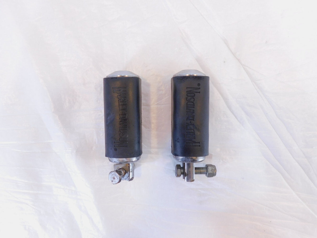 Harley Touring FXR Dyna Sportster Softail ISO Chrome & Rubber Footpegs Footrests - C3 Cycle