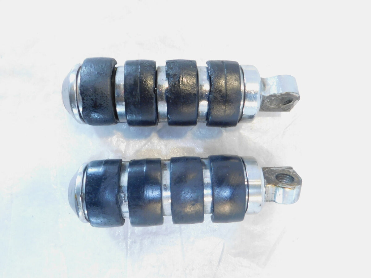 Harley Touring Dyna Sportster & Softail ISO Chrome & Rubber Footpeg Footrests - C3 Cycle