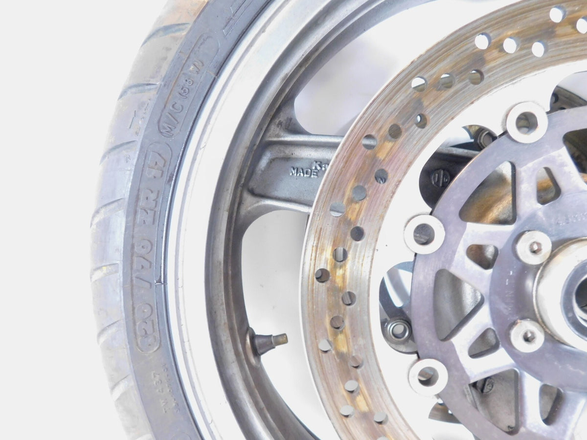 1990-1992 Kawasaki Ninja ZX-11 ZX1100 Gray Front Wheel Hub Rim & Brake Rotors - C3 Cycle