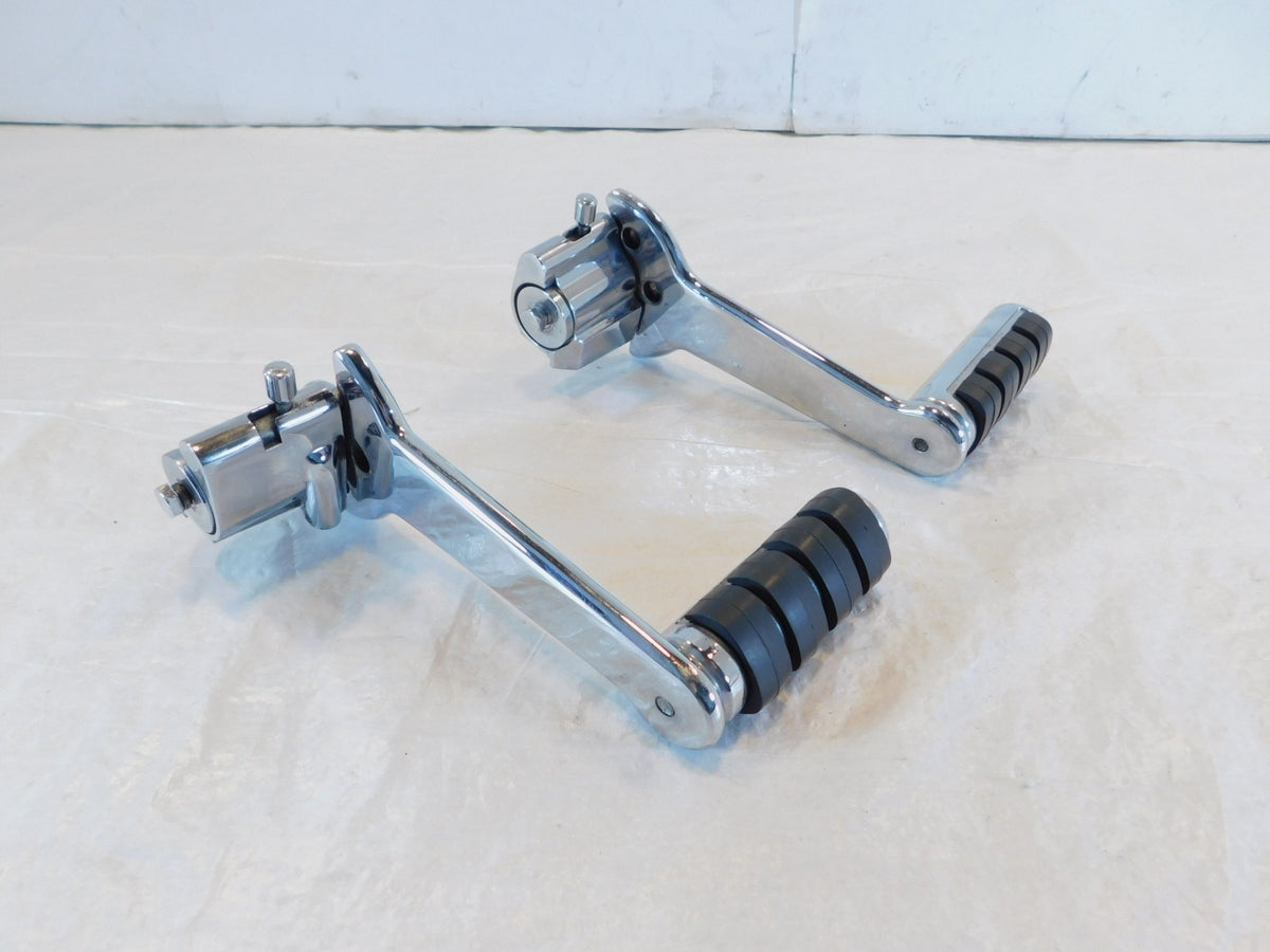 Harley Road King & Electra Glide Adjustable Rear Passenger Footpeg Footrests - C3 Cycle