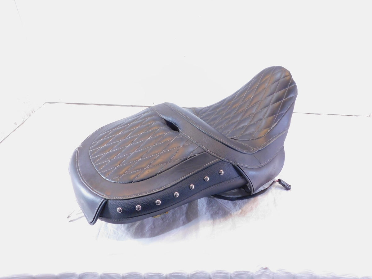 Indian Chief Chieftain Roadmaster & Springfield Black Leather Heated Seat Saddle - C3 Cycle