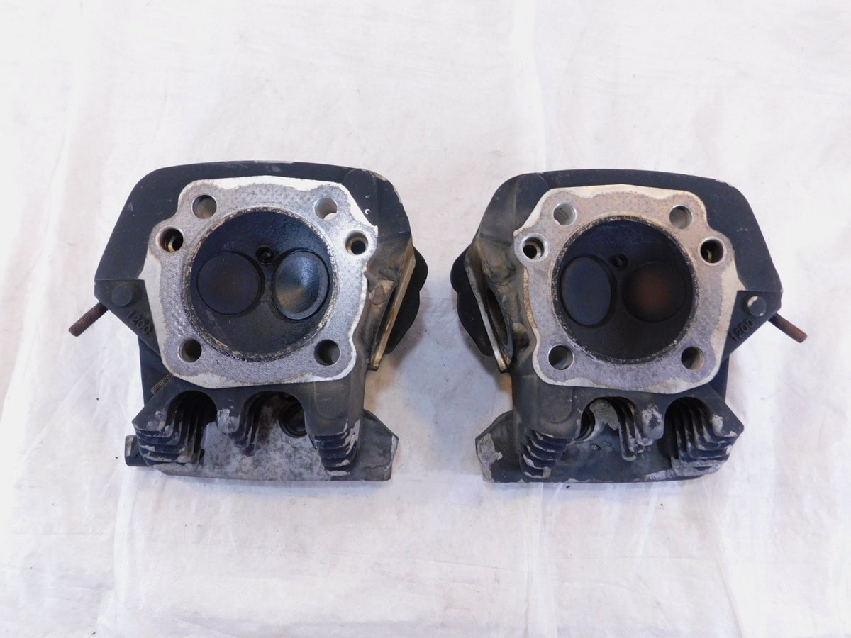 1991-2003 Harley Davidson Sportster XLH 1200 Black Cylinder Heads w/ Valves - C3 Cycle