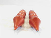 06 Vulcan 900 Classic Red Left & Right Handlebar Handle Bar Throttle Grip Tubes - C3 Cycle