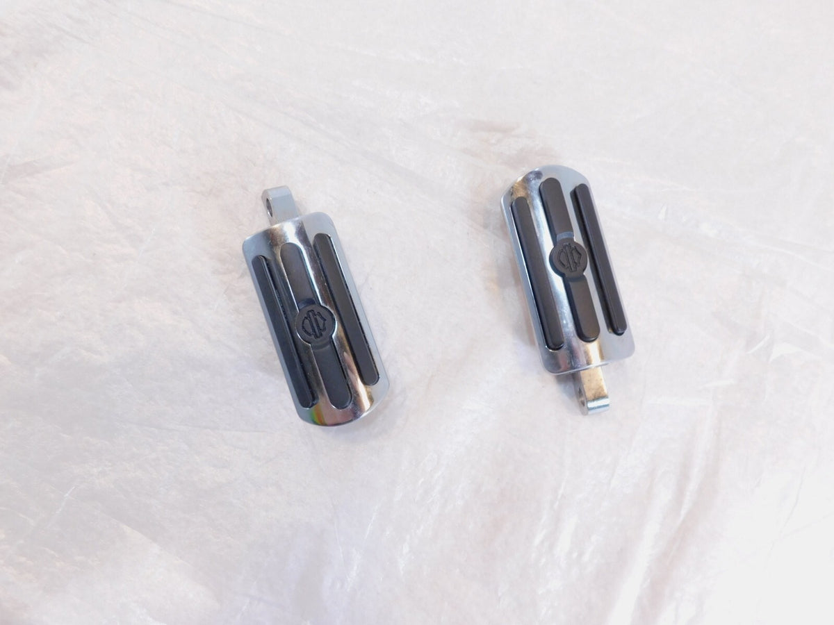 Harley Touring FXR Dyna Sportster & Softail Chrome & Rubber Footpegs Footrests