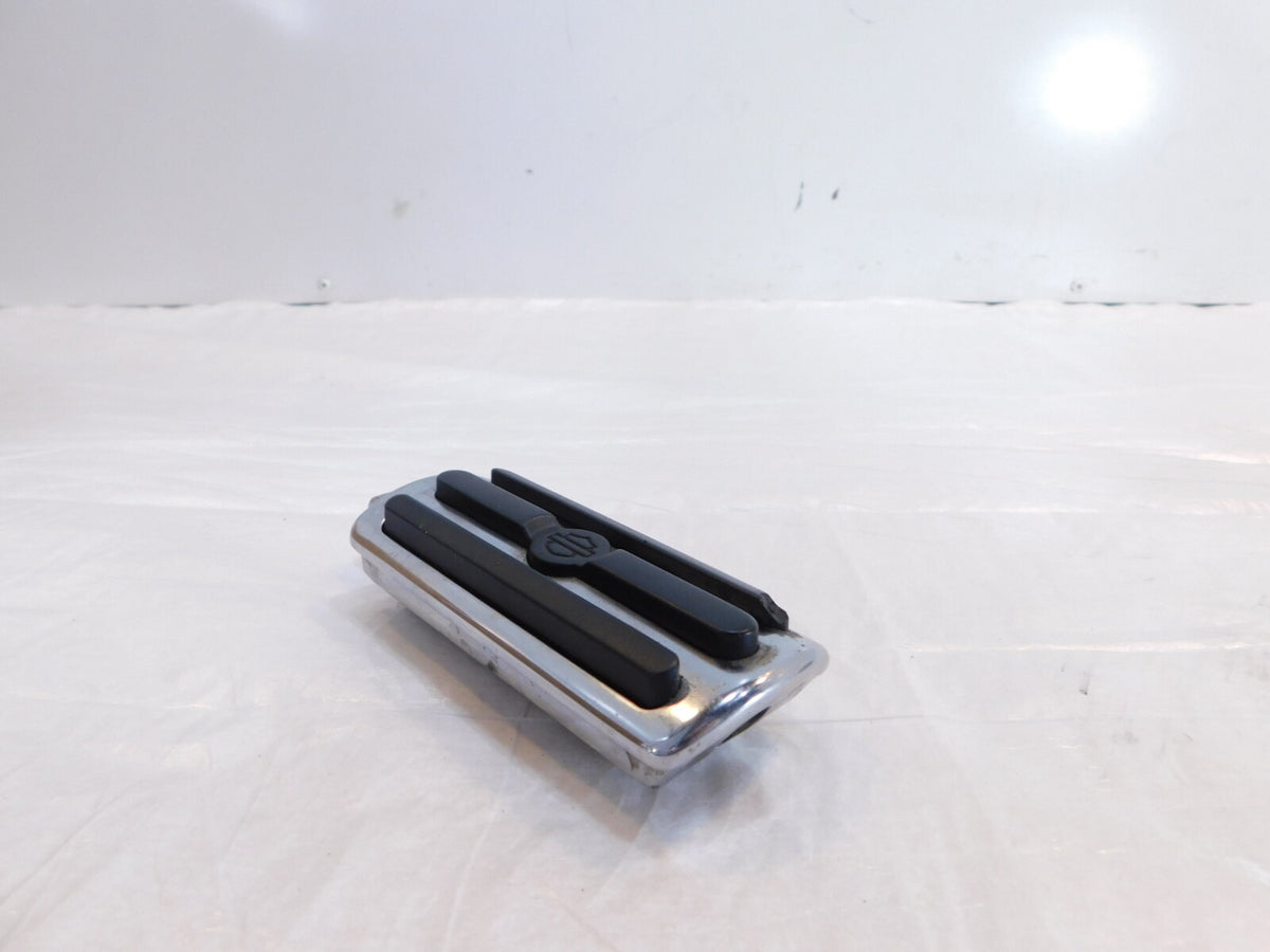 Pair Harley Touring Dyna Sportster & Softail Chrome & Rubber Footpeg Footrests - C3 Cycle