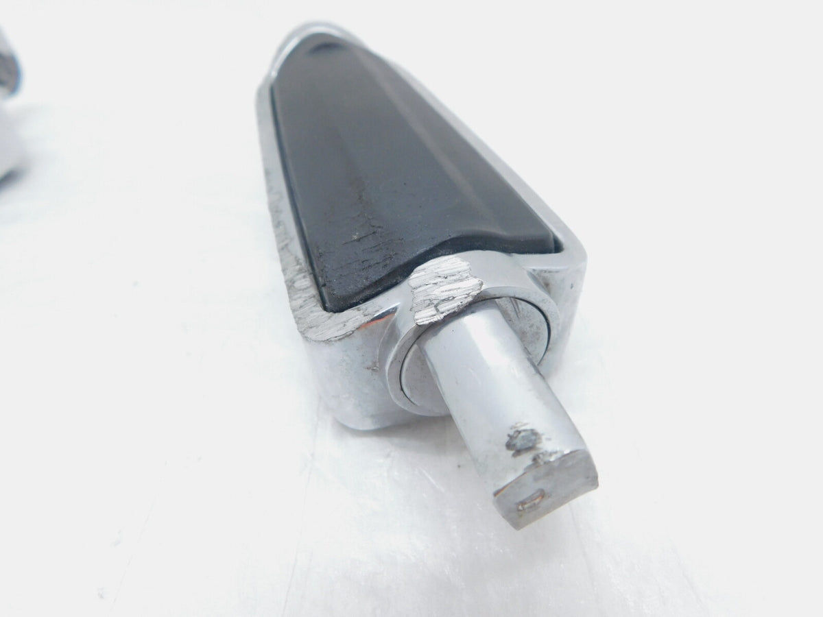 Harley Touring FXR Dyna Sportster & Softail Chrome & Rubber Footpegs Footrests - C3 Cycle