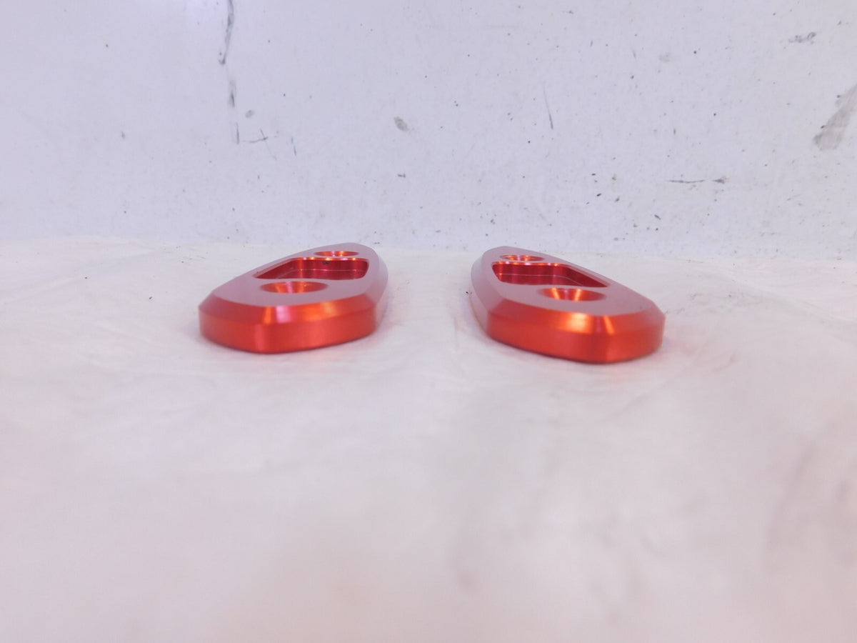 2015-2018 Yamaha YZFR3 Red Left/Right Side Rear Side View Mirror Mount Plates - C3 Cycle
