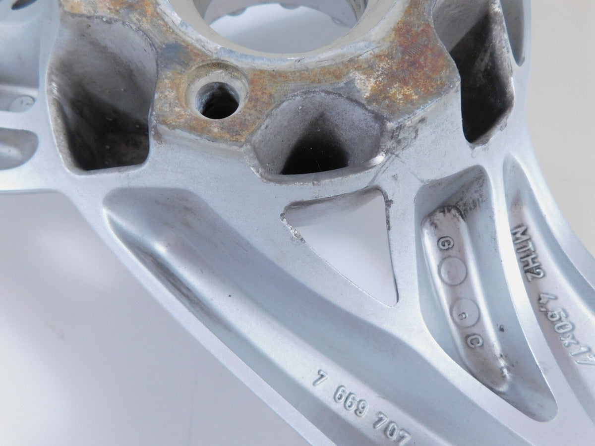 2001-2005 BMW F650 CS F650CS Scarver Silver Rear Rim Wheel & Tire - 36317681009 - C3 Cycle