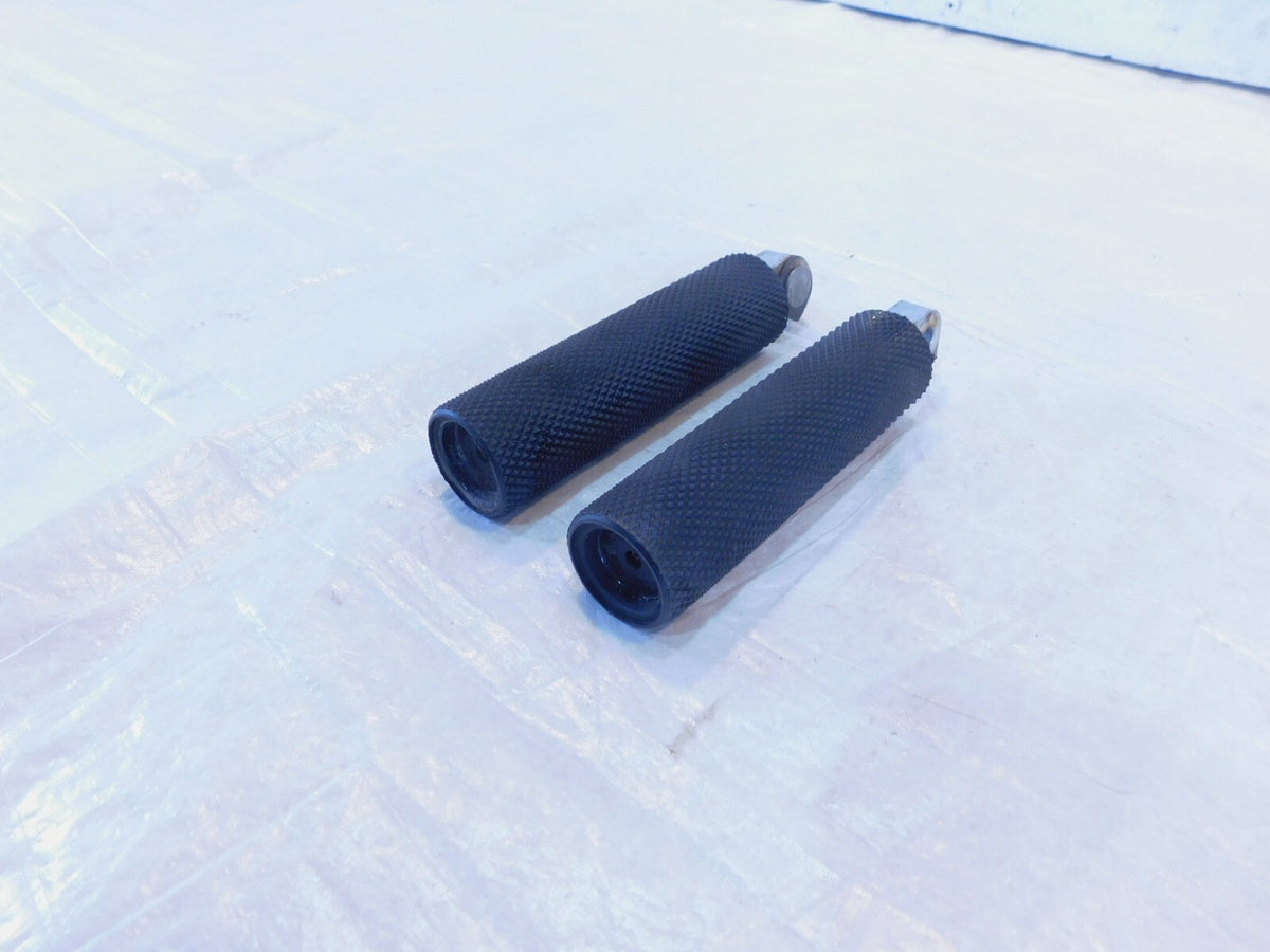 Harley Touring FXR Dyna Sportster & Softail Black Rubber Footpegs Footrests - C3 Cycle
