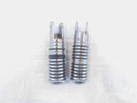 Harley Touring FXR Dyna Sportster & Softail Chrome & Rubber Footpegs Footrests - C3 Cycle