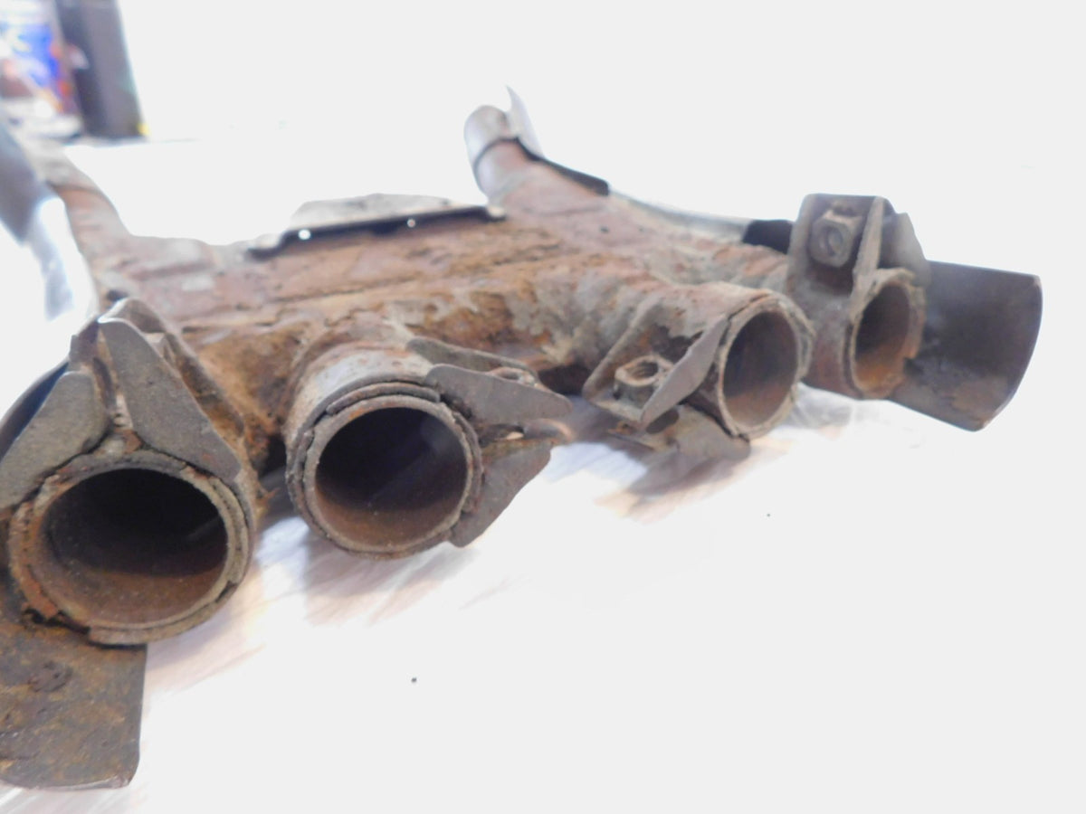82-83 Yamaha XJ750 Maxim 750 Exhaust Muffler System Mid Pipe Chamber Manifold - C3 Cycle