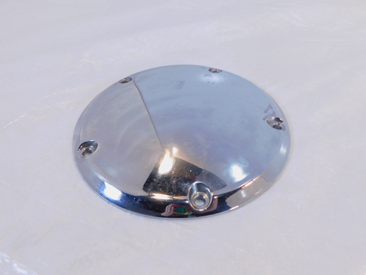 Harley Davidson Twin Cam Softail & Dyna Left Engine Chrome Derby Clutch Cover - C3 Cycle