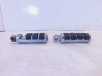 Harley Touring FXR Dyna Sportster & Softail Chrome & Rubber Footpegs Footrests - C3 Cycle