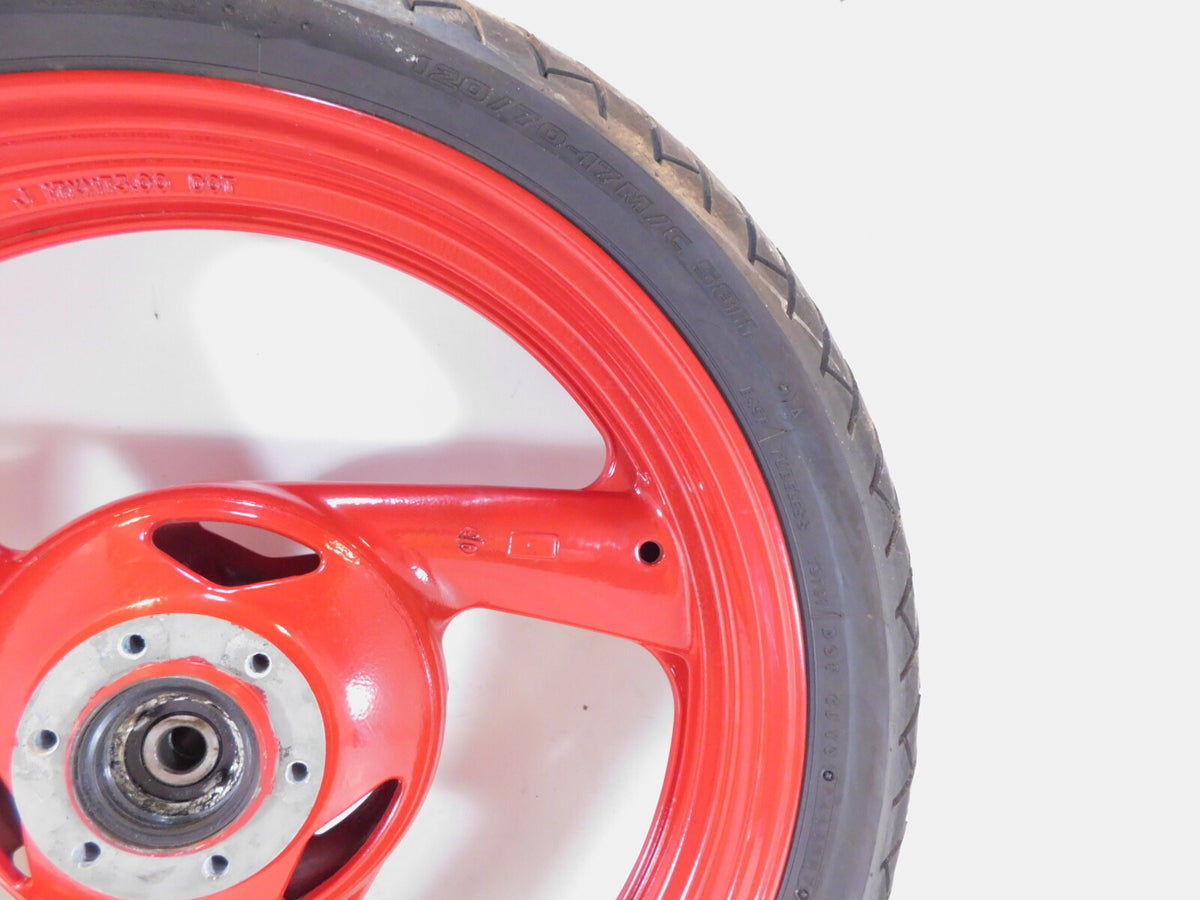 1993-1994 Yamaha FZR600R FZR600 FZR 600 Red Cast Front Wheel Rim & Hub w/ Tire - C3 Cycle