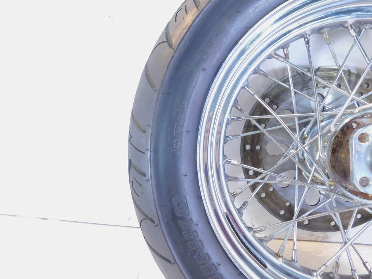 2000 2001 2002 & 2003 Indian Gilroy Scout Chrome Laced Rear Wheel Rim - Bent - C3 Cycle